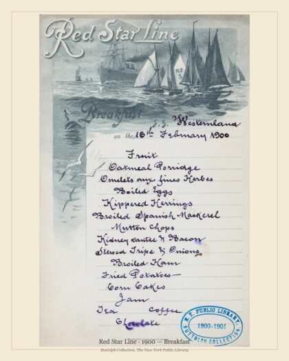 Red Star Line · 1900 — Breakfast