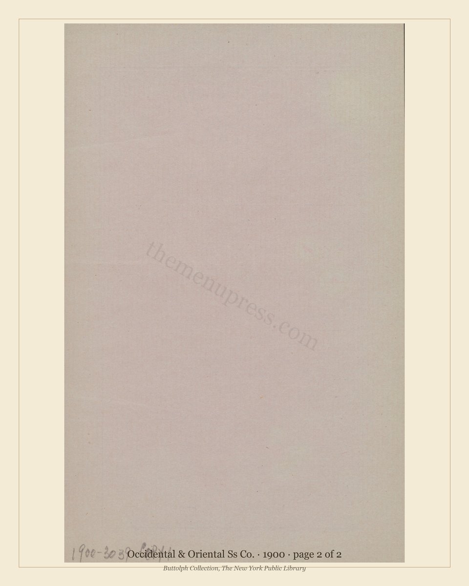 Vintage menu — page 2 of 2