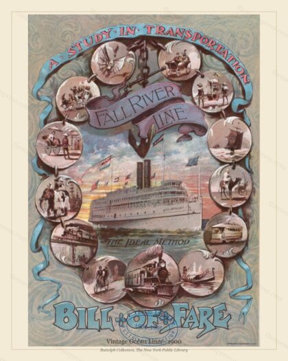 Vintage menu preview — 1900 Vintage Menu Menu — Vintage Ocean Liner, Transatlantic Ocean Liner Card