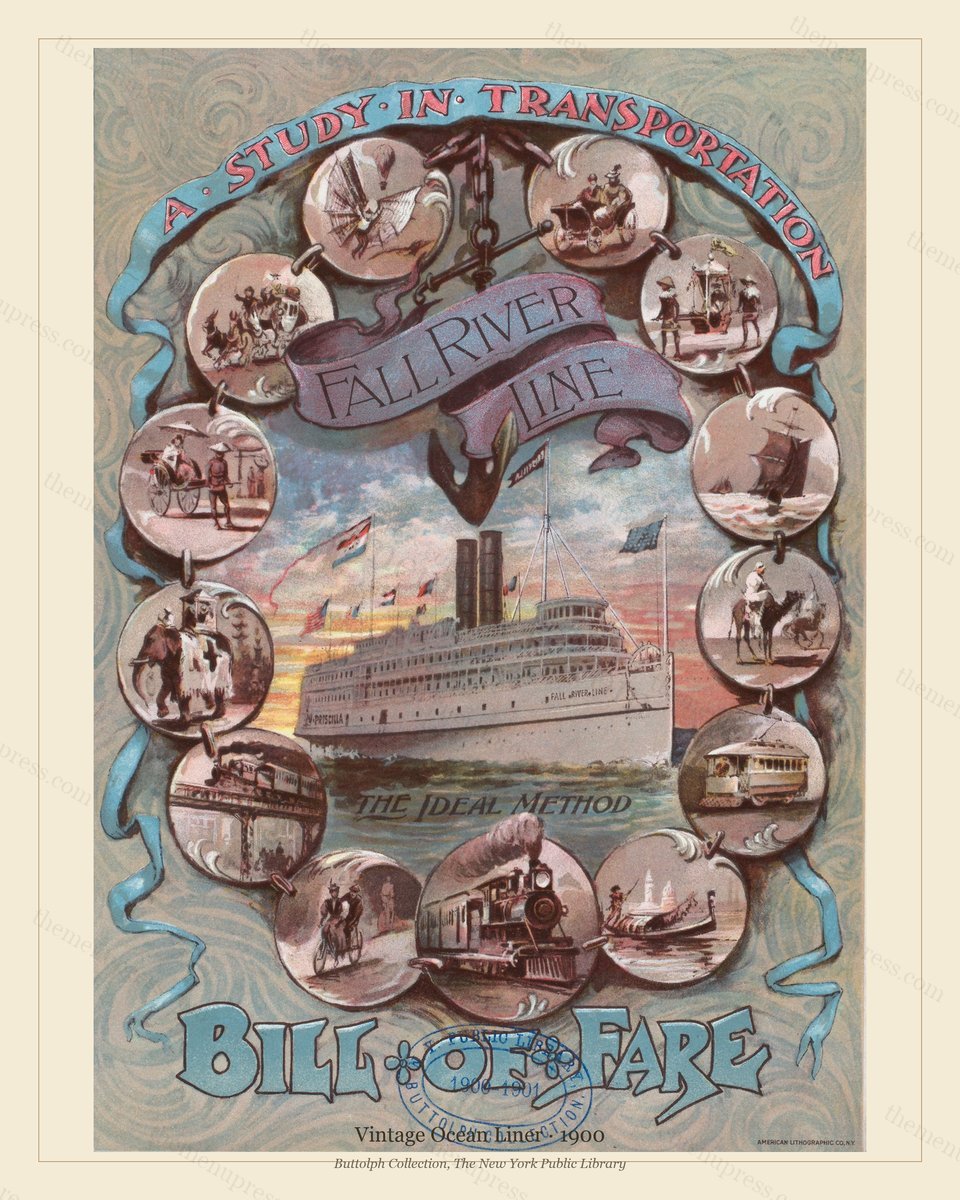 Vintage menu preview — 1900 Vintage Menu Menu — Vintage Ocean Liner, Transatlantic Ocean Liner Card