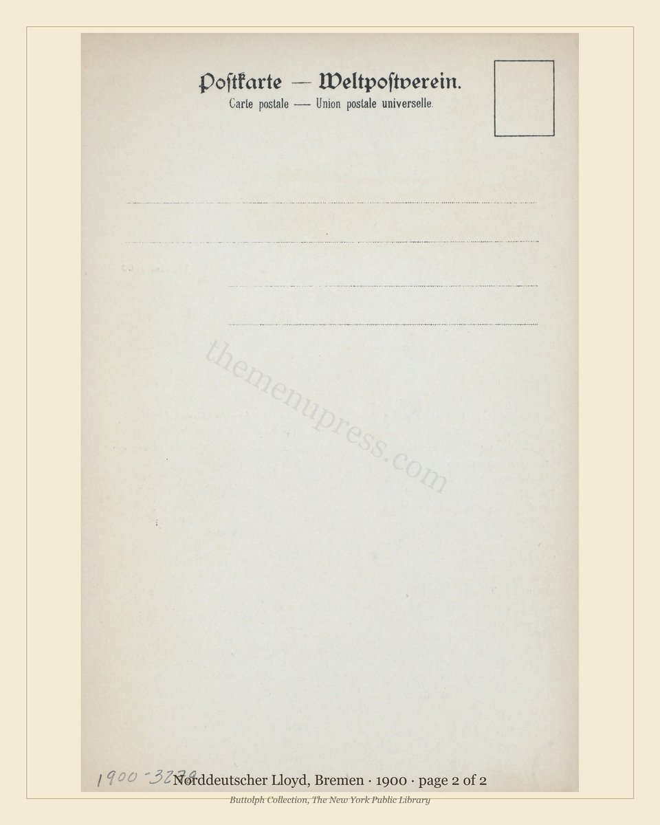 Vintage menu — page 2 of 2