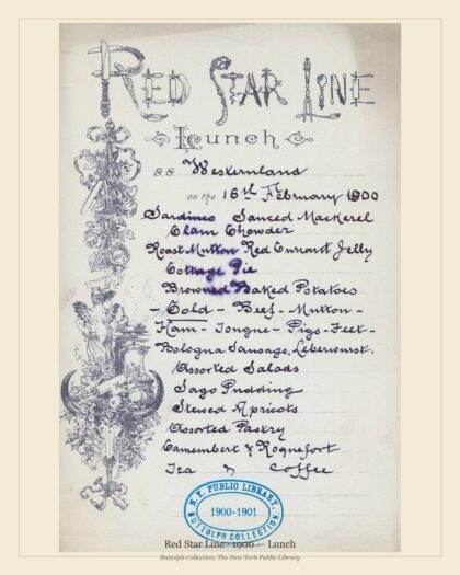 Red Star Line · 1900 — Lunch