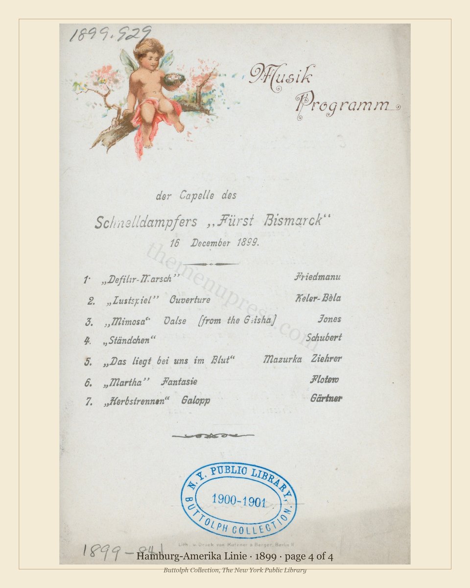 Vintage menu — page 3 of 3