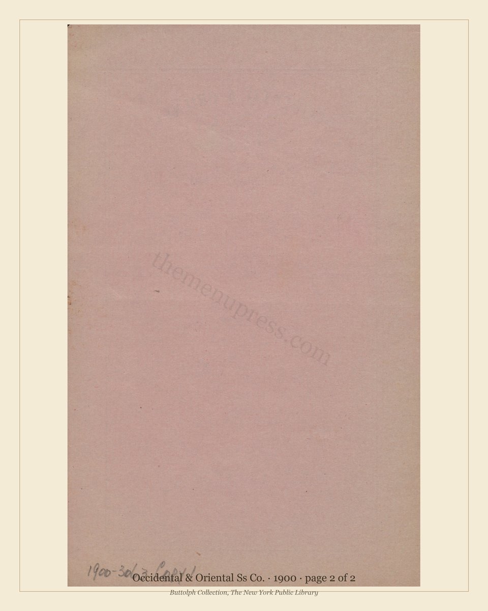 Vintage menu — page 2 of 2