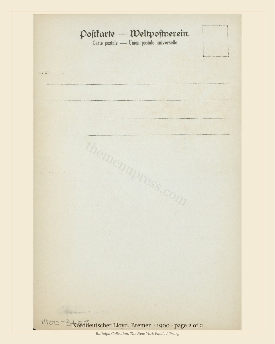 Vintage menu — page 2 of 2