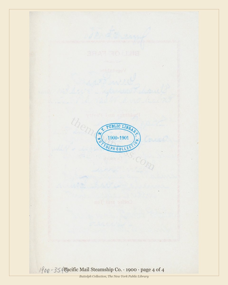 Vintage menu — page 4 of 4