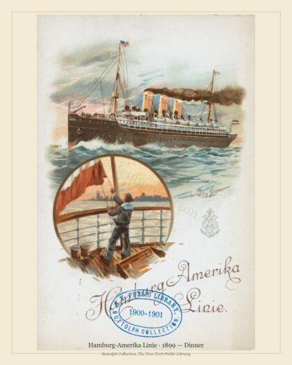 Hamburg-Amerika Linie · 1899 — Dinner