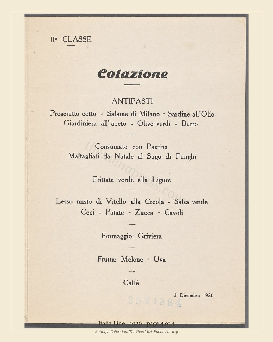 Vintage menu — page 4 of 4