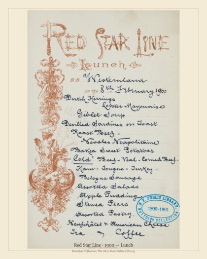 Red Star Line · 1900 — Lunch
