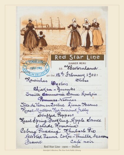 Red Star Line · 1900 — Dinner