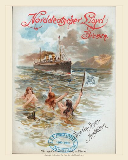Vintage Ocean Liner · 1899 — Dinner