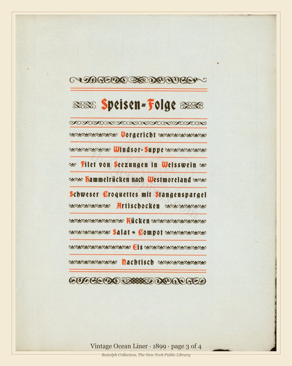 Vintage menu — page 3 of 4