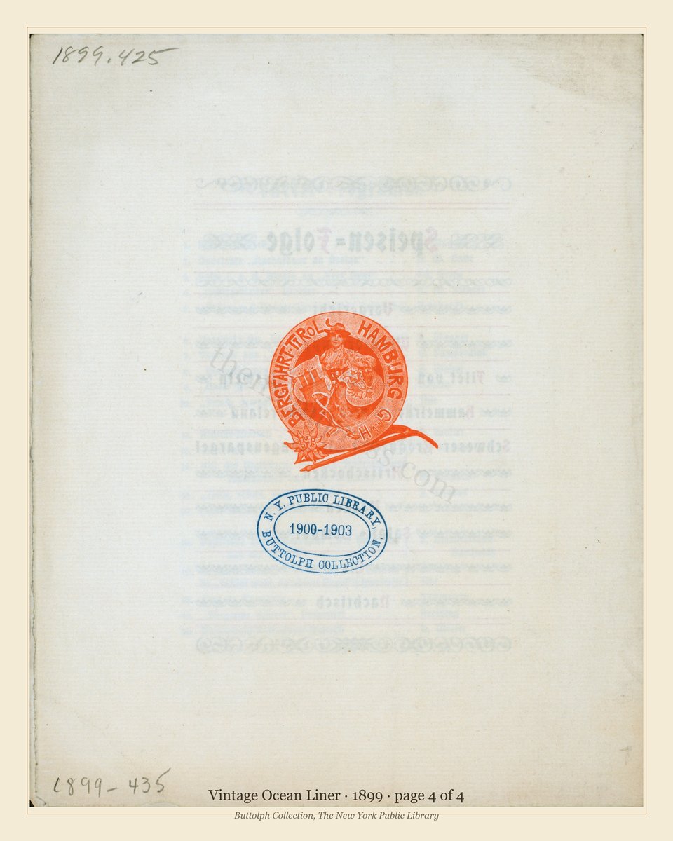 Vintage menu — page 4 of 4