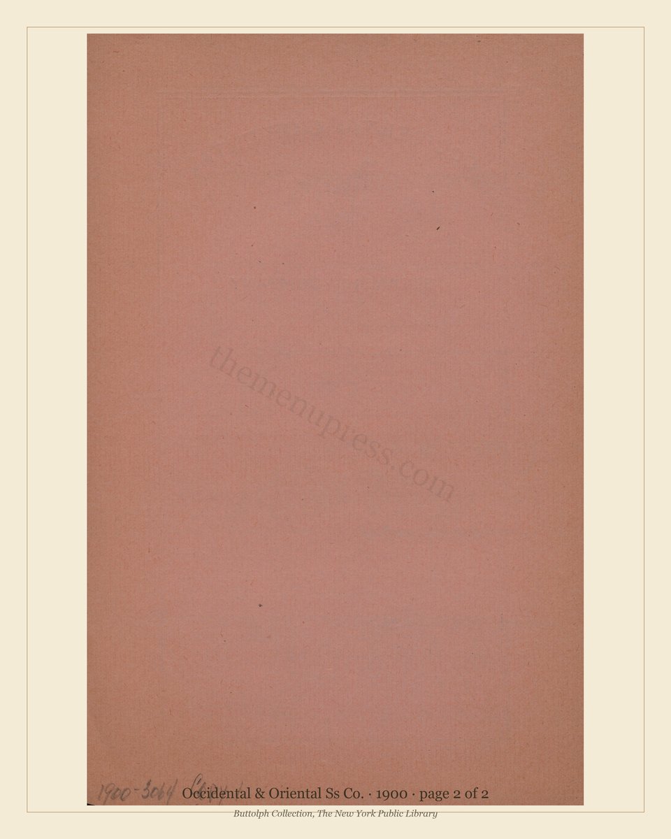 Vintage menu — page 2 of 2