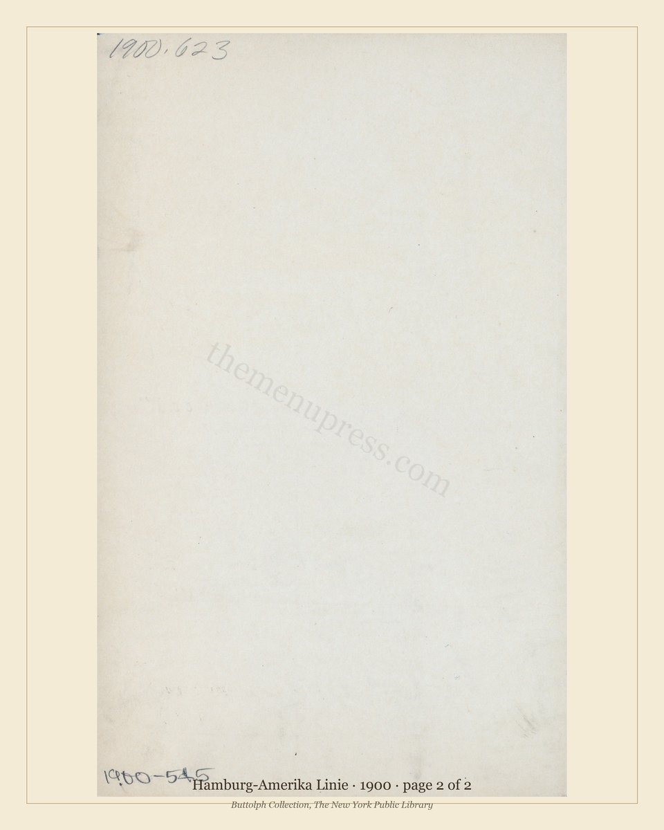 Vintage menu — page 2 of 2