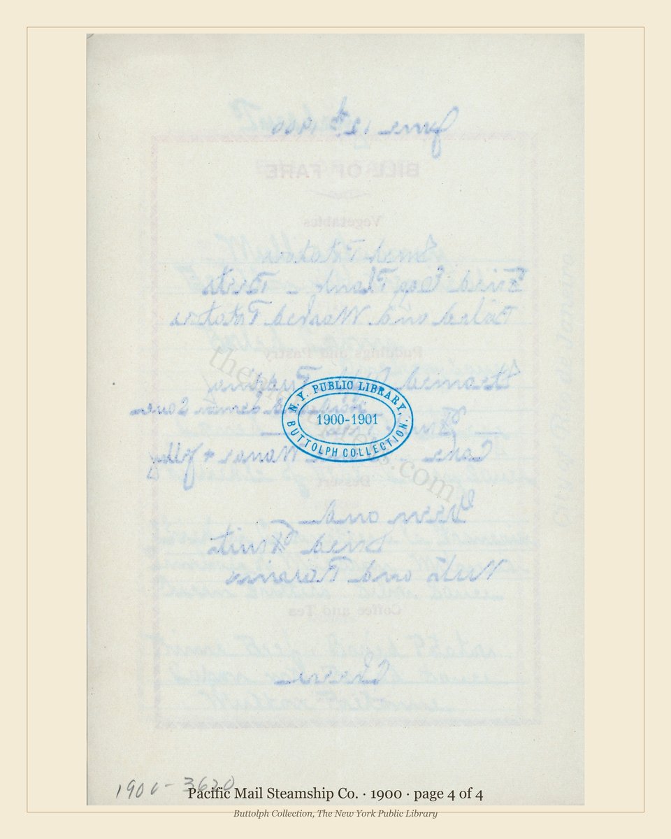 Vintage menu — page 4 of 4