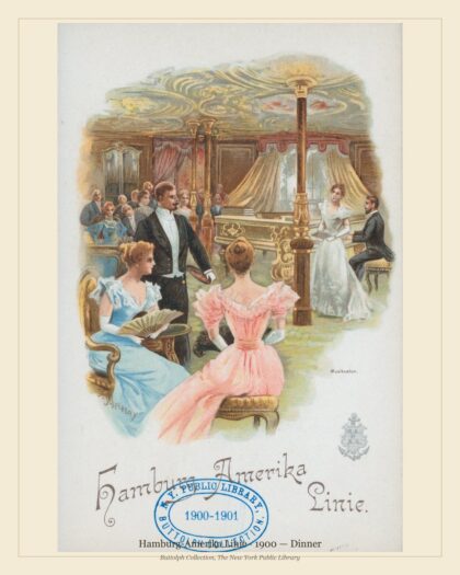 Hamburg-Amerika Linie · 1900 — Dinner