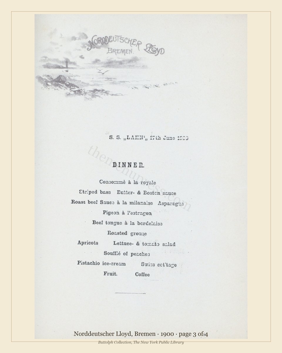 Vintage menu — page 3 of 4