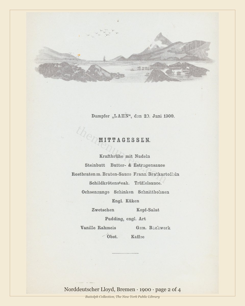 Vintage menu — page 2 of 4