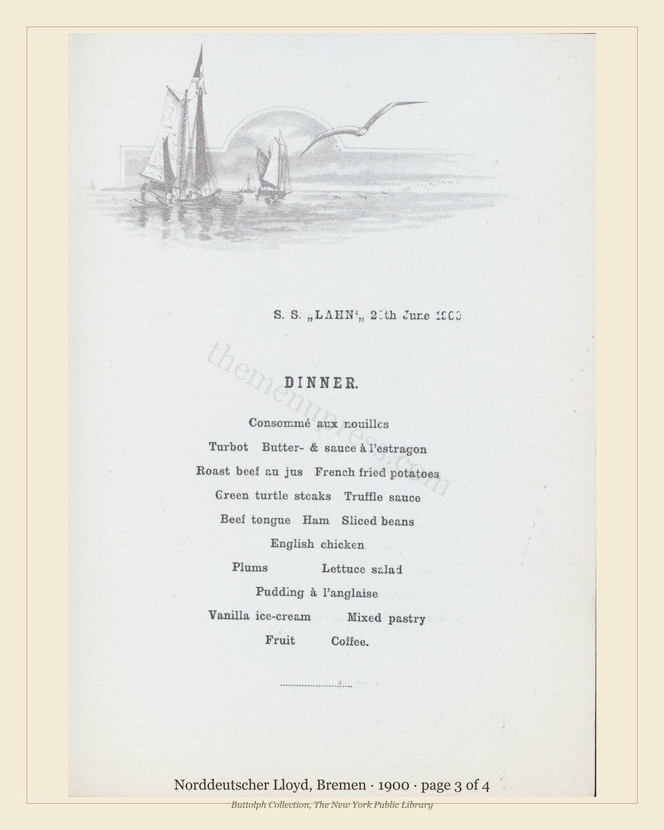 Vintage menu — page 3 of 4