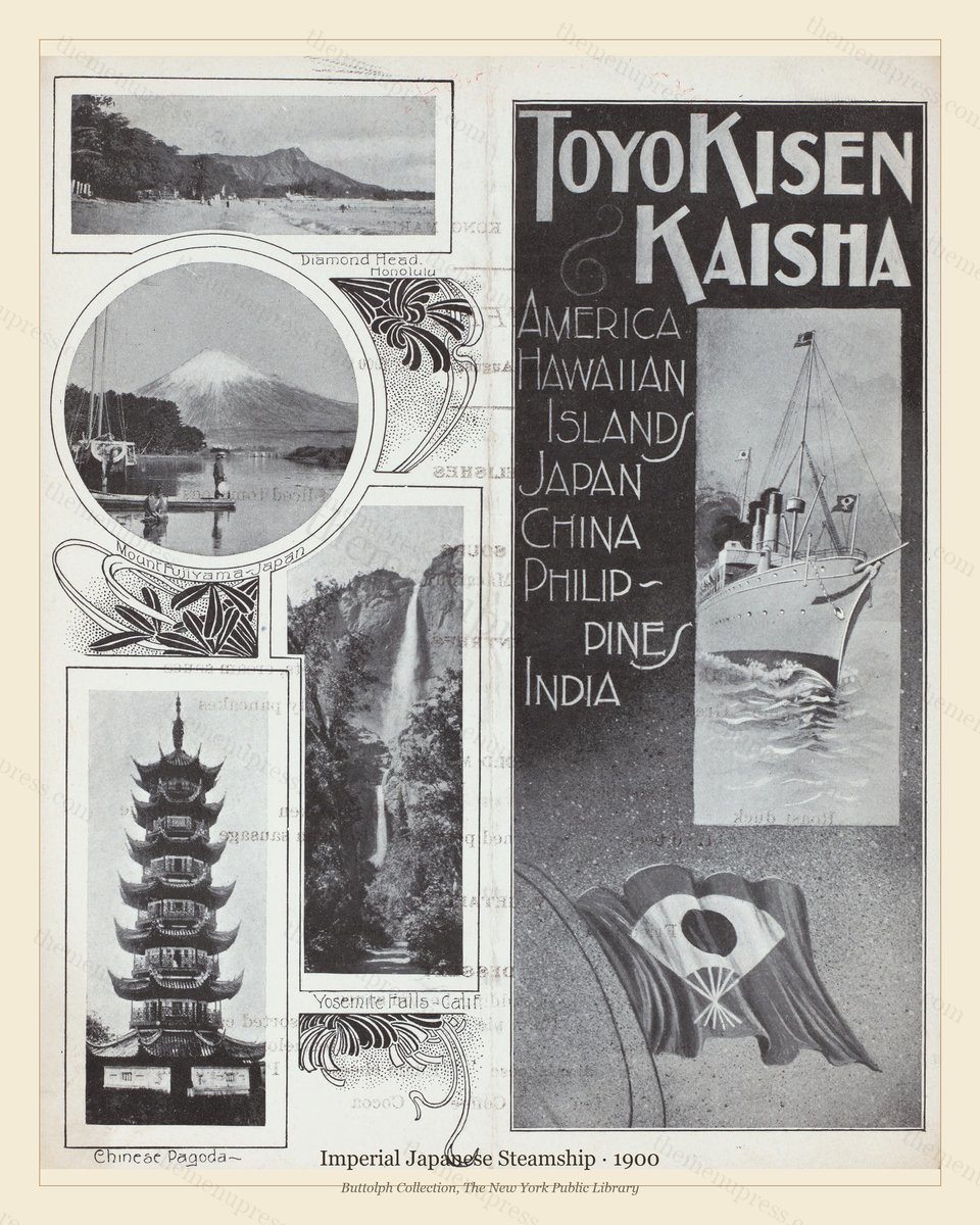 Vintage menu preview — Toyo Kisen Kaisha · Trans-Pacific Service · 1900
