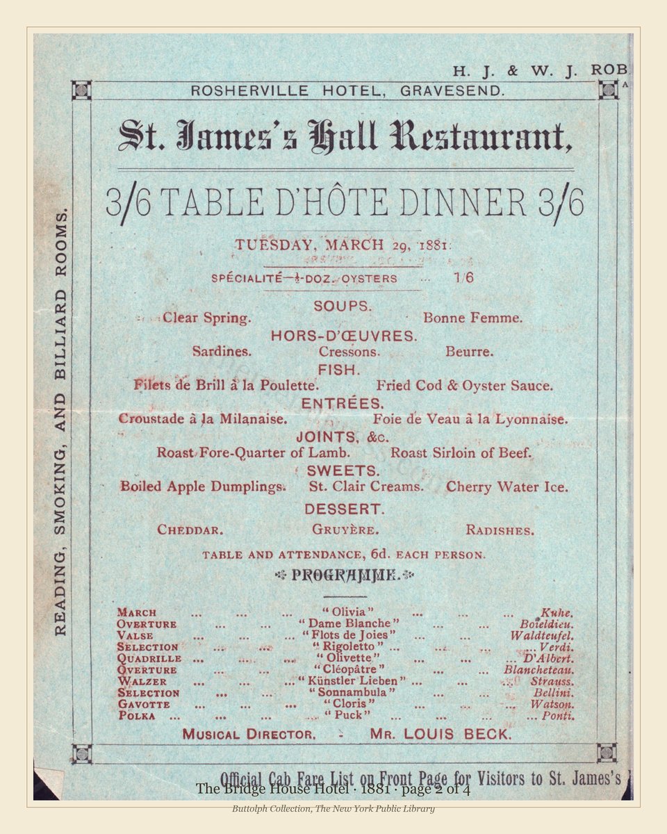 Vintage menu — page 2 of 4