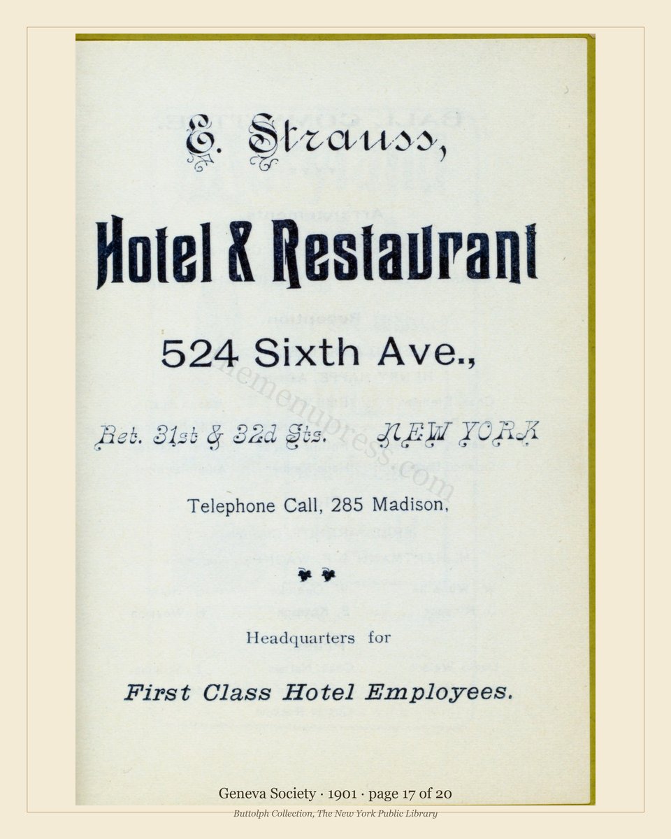 Vintage menu — page 17 of 20