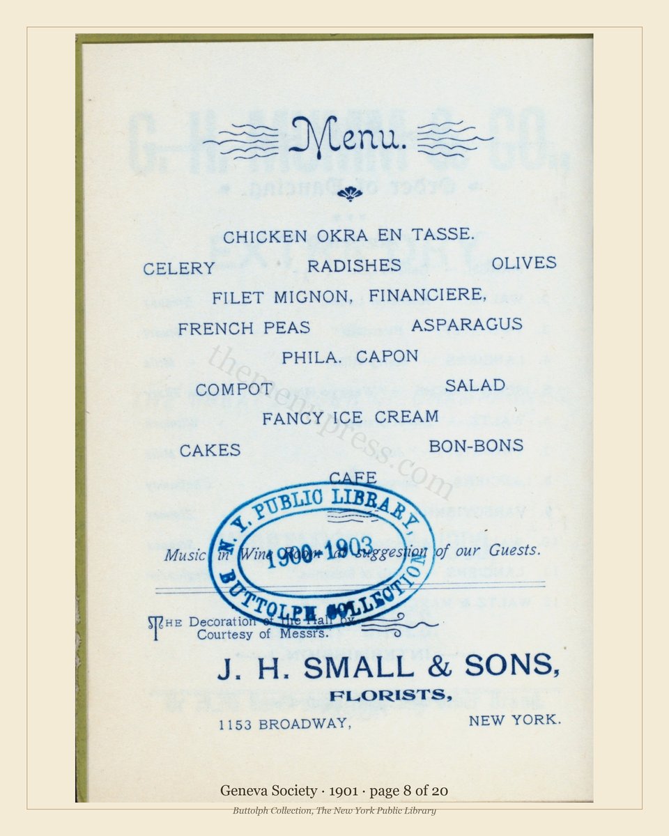 Vintage menu — page 8 of 20