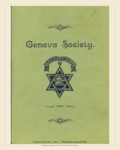 Geneva Society · 1901 — Sixteenth Annual Ball