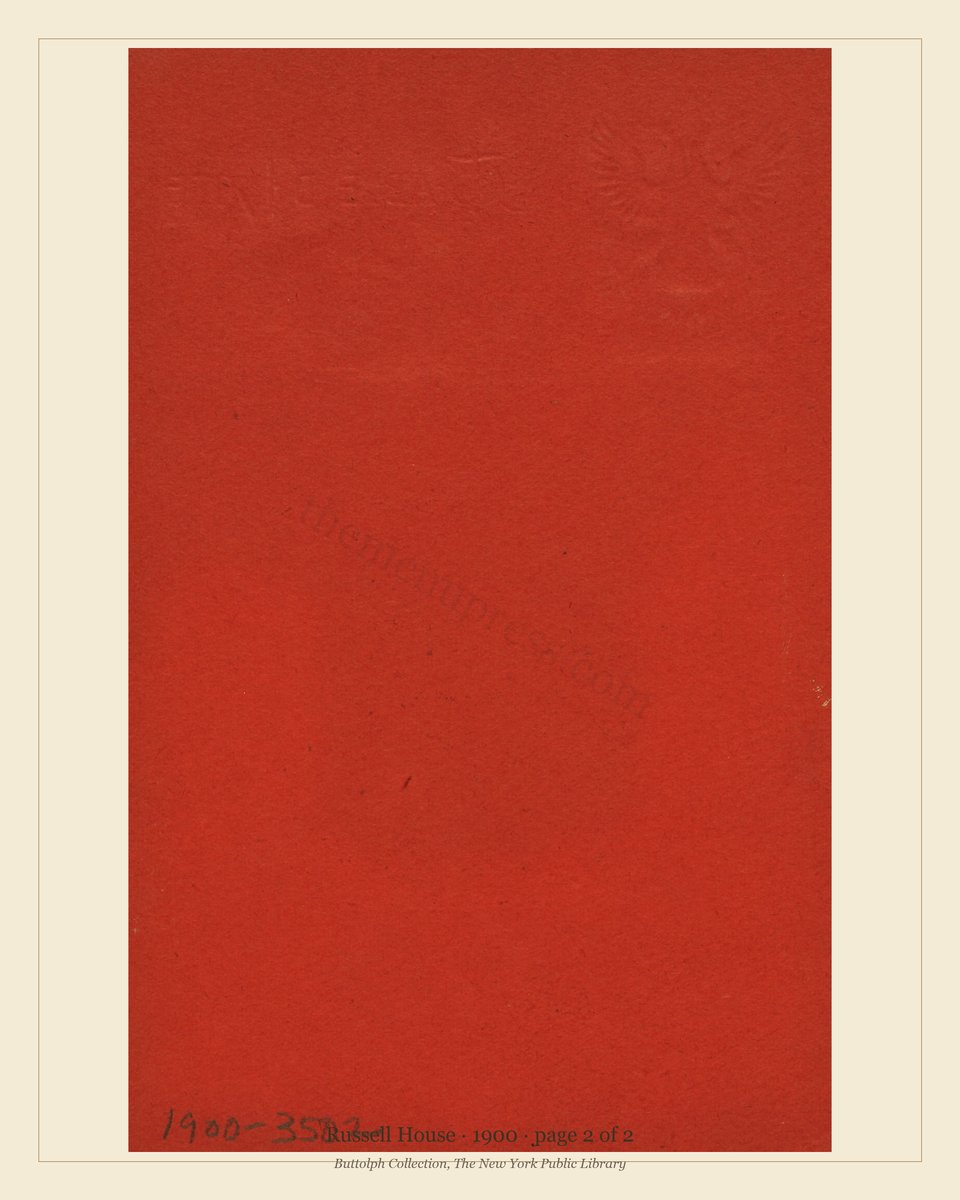 Vintage menu — page 2 of 2