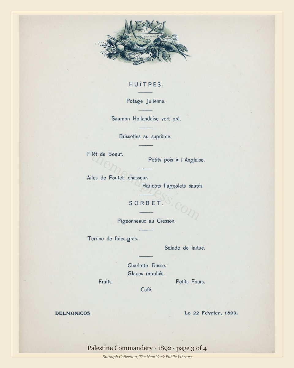 Vintage menu — page 3 of 4
