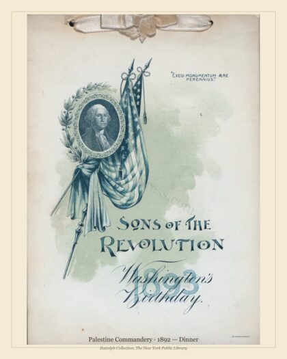 Palestine Commandery · 1892 — Dinner