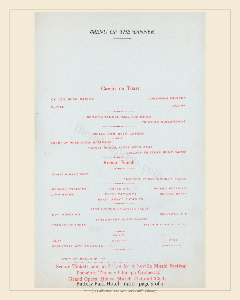 Vintage menu — page 3 of 4