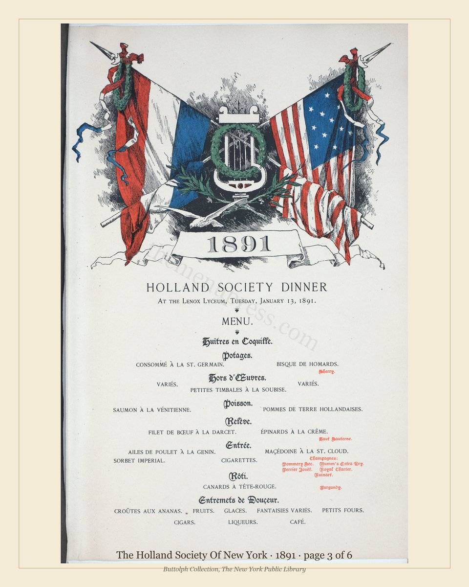Vintage menu — page 3 of 6