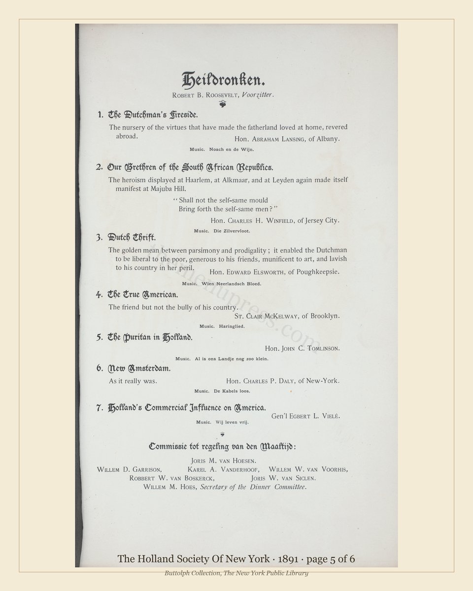 Vintage menu — page 5 of 6