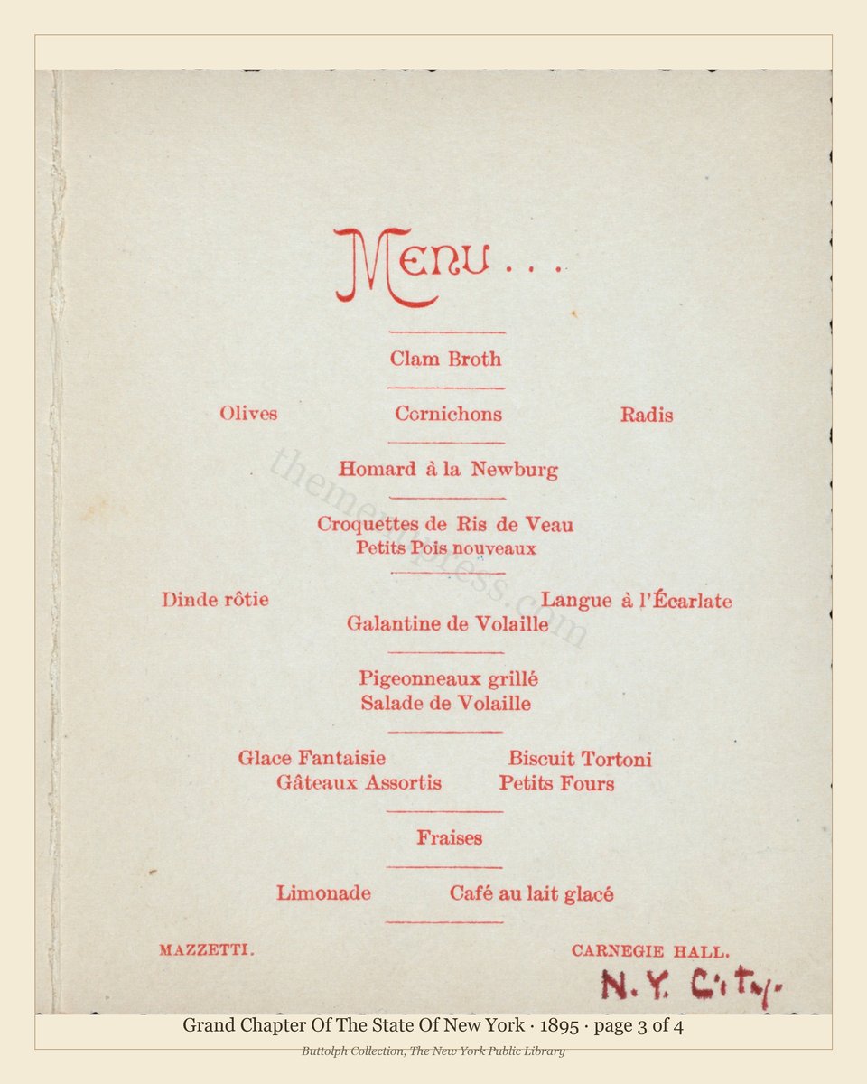 Vintage menu — page 3 of 4