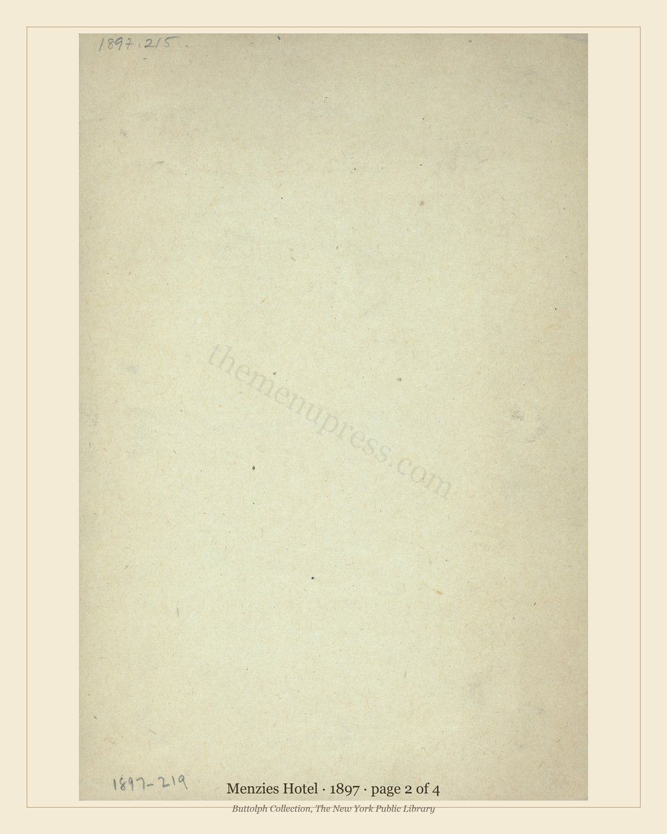 Vintage menu — page 2 of 4