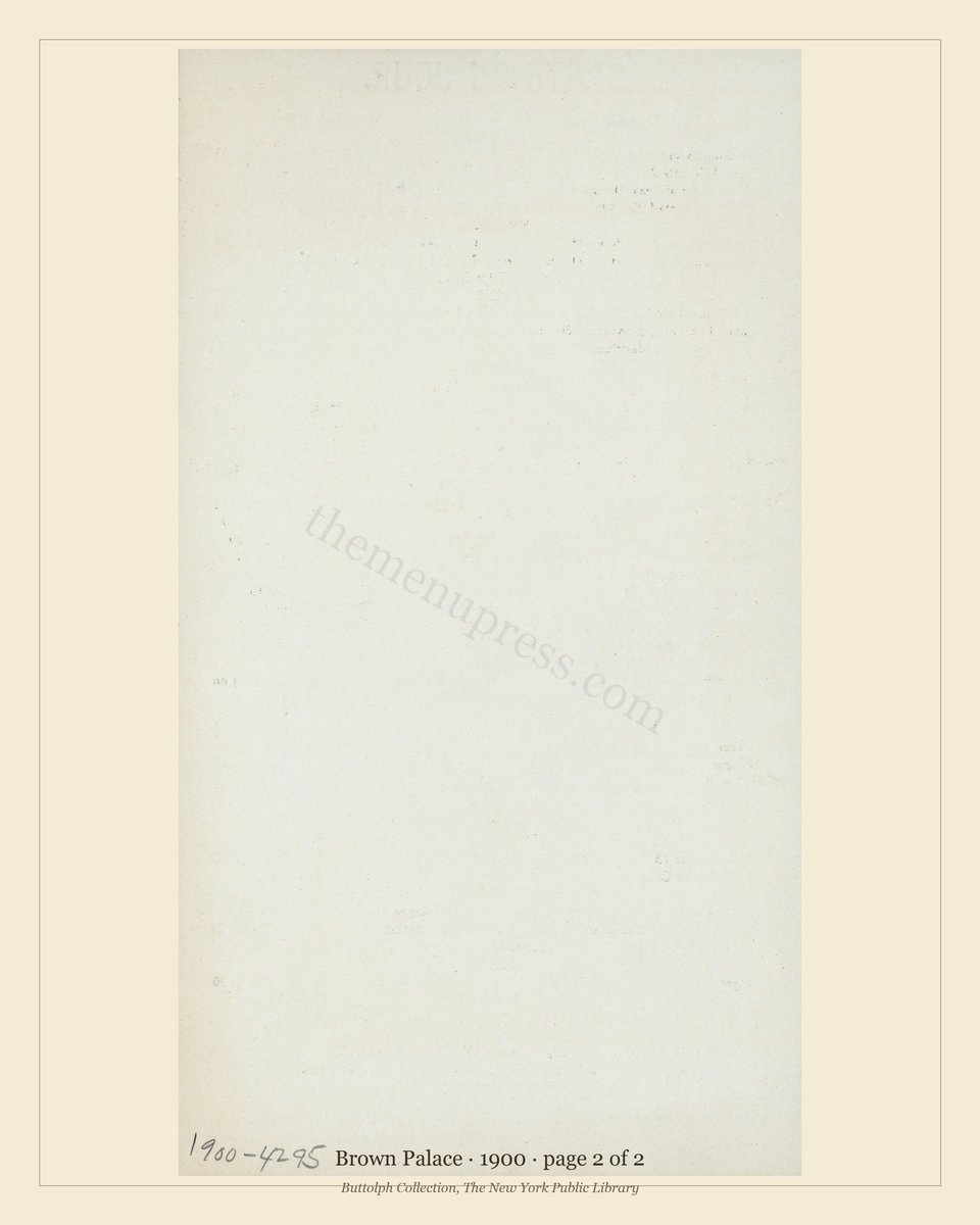 Vintage menu — page 2 of 2