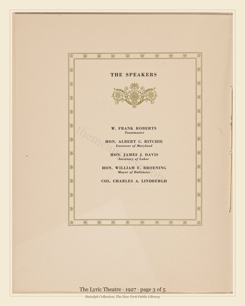 Vintage menu — page 3 of 5