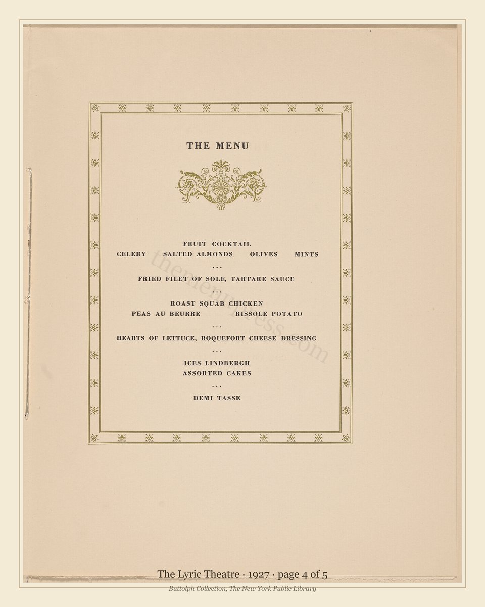Vintage menu — page 4 of 5