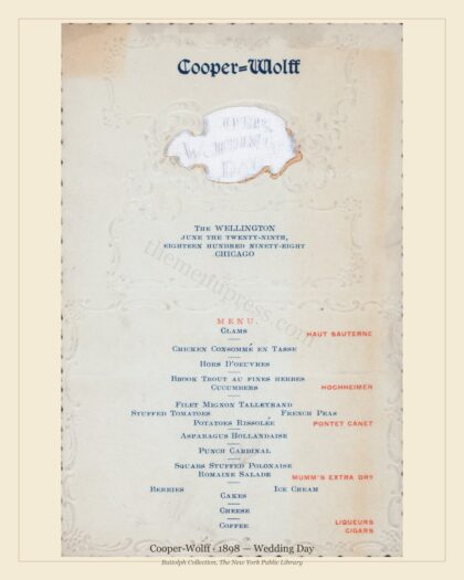 Cooper-Wolff · 1898 — Wedding Day