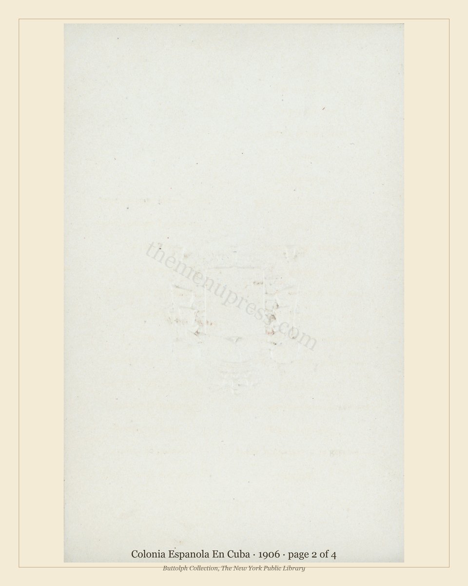 Vintage menu — page 2 of 4