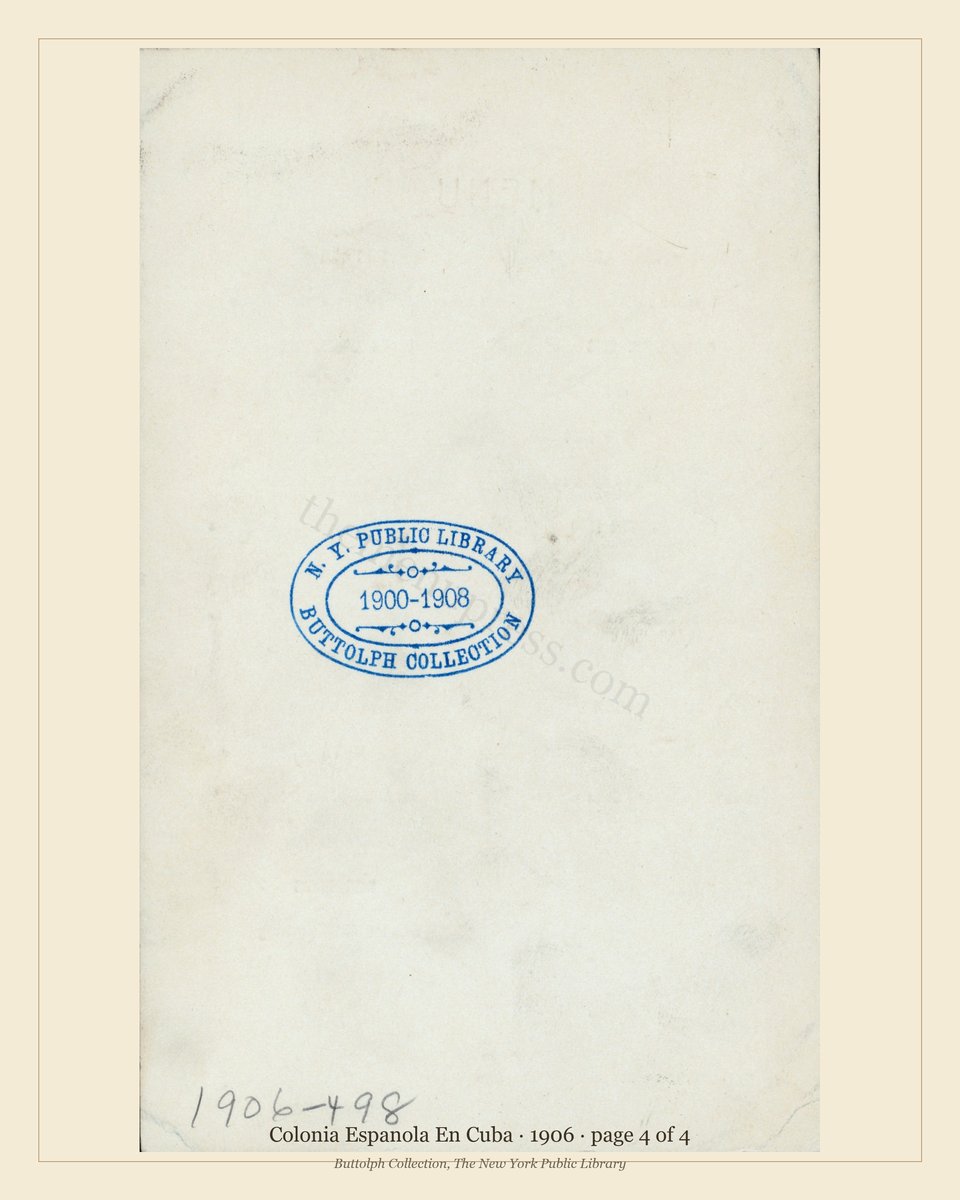 Vintage menu — page 4 of 4