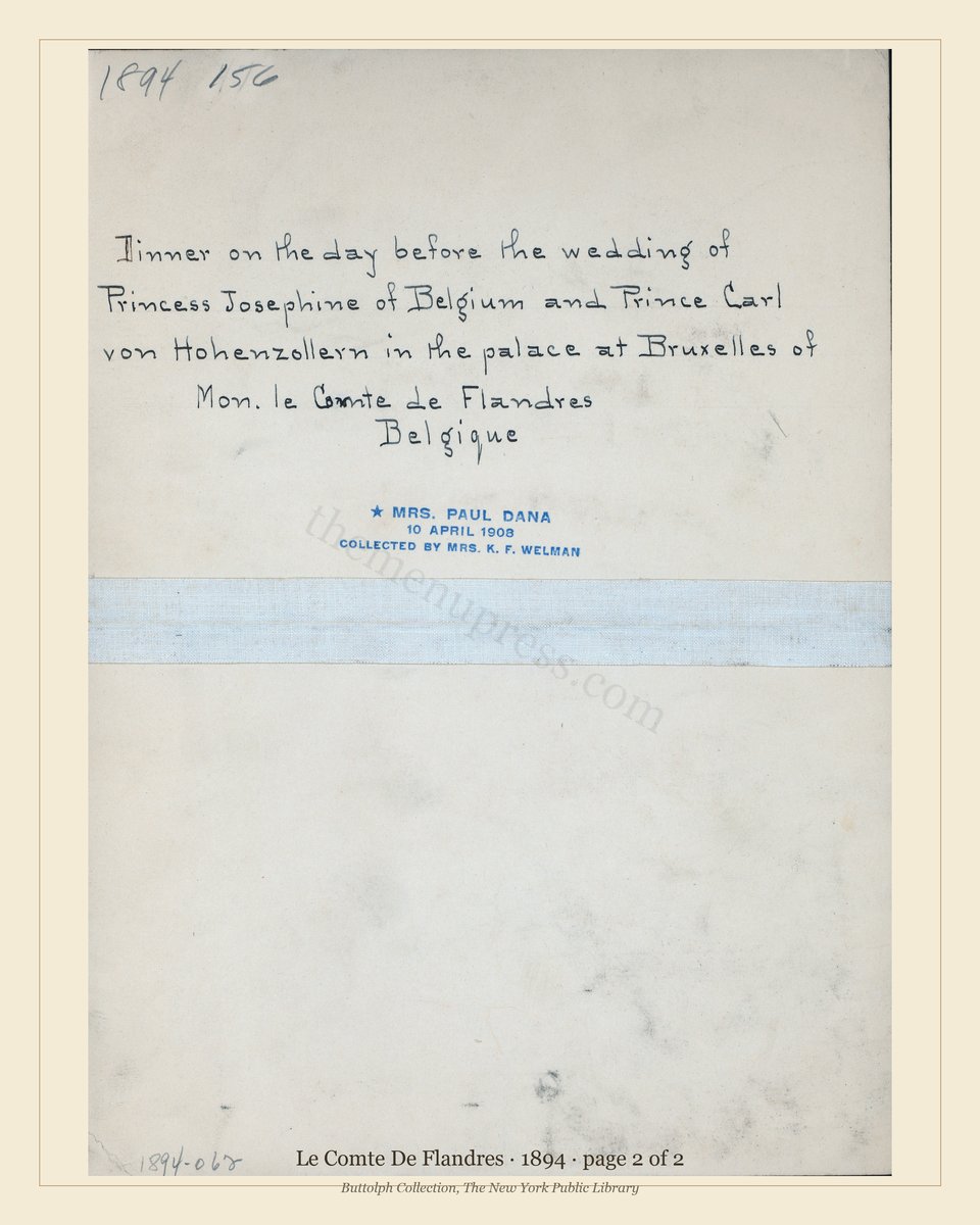 Vintage menu — page 2 of 2