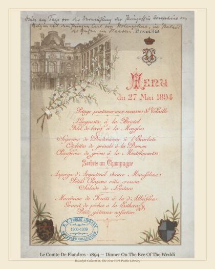 Le Comte De Flandres · 1894 — Dinner On The Eve Of The Weddi