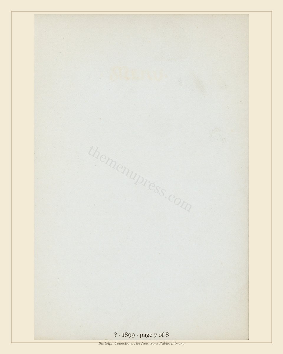 Vintage menu — page 7 of 7