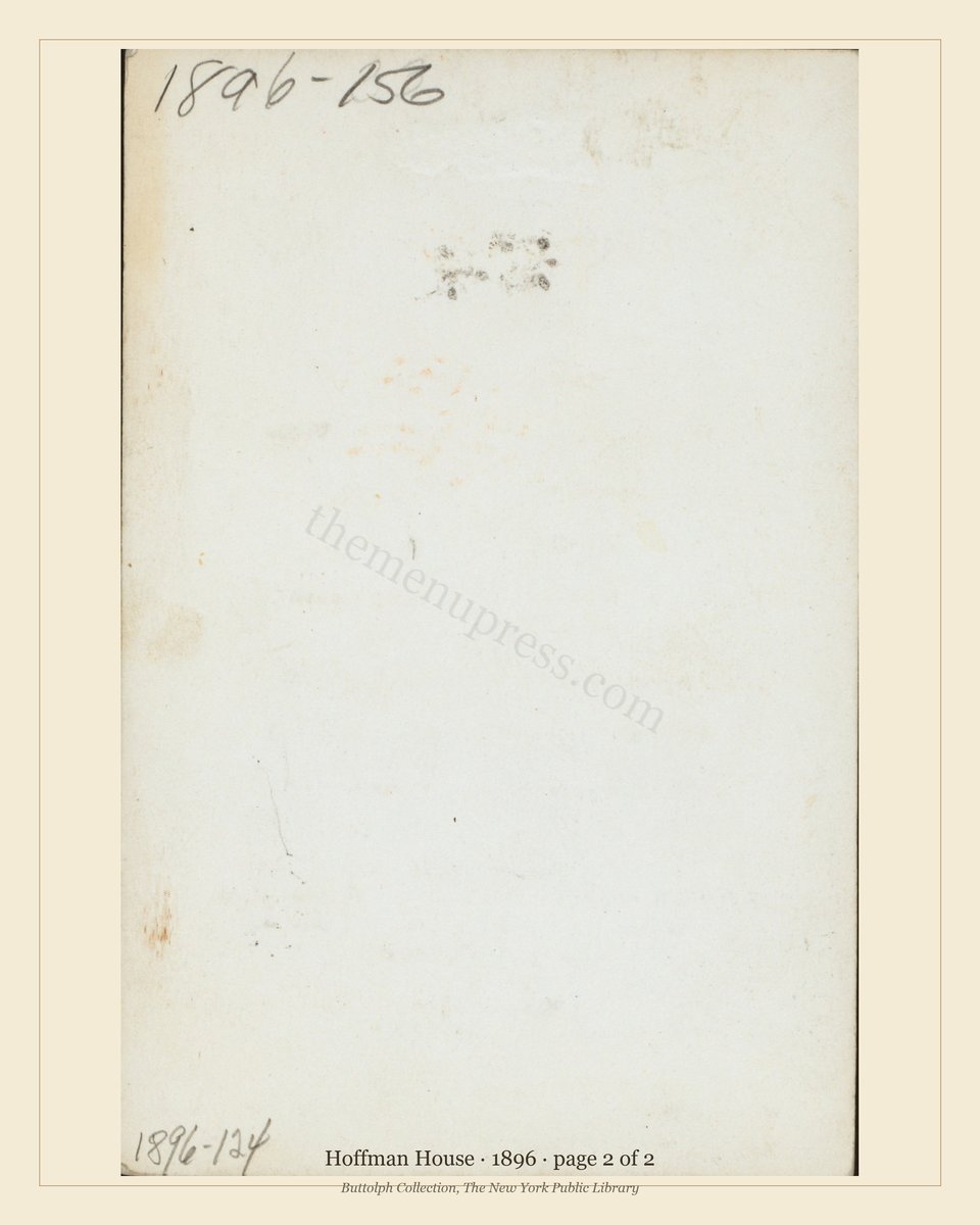 Vintage menu — page 2 of 2