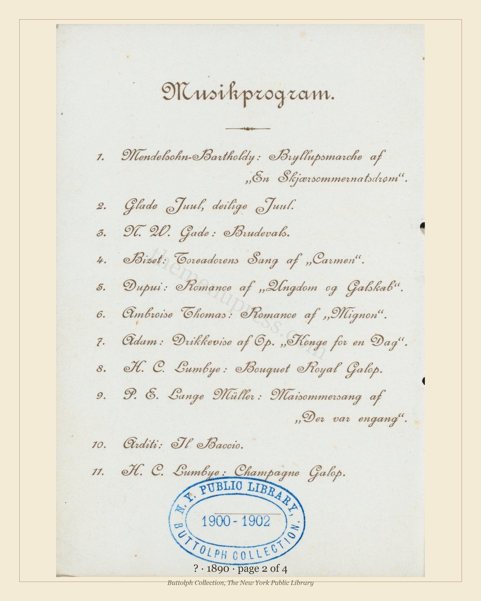 Vintage menu — page 2 of 4