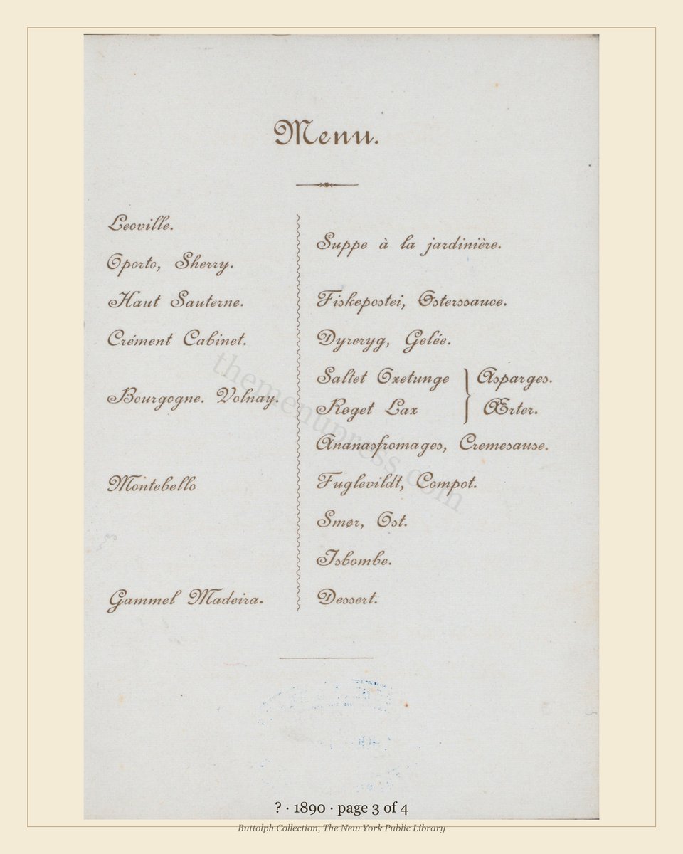 Vintage menu — page 3 of 4