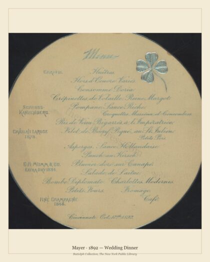 Mayer · 1892 — Wedding Dinner